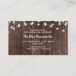 Rustic Dark Wood y ilumina la recepción de bodas