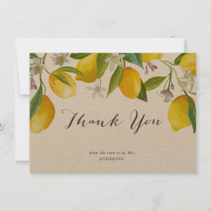 Rustic Elegant Lemon Bridal Shower Gracias Cartas
