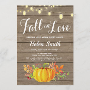 Rustic Fall String ilumina la invitación a la duch