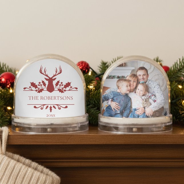 Rustic Family Monogram Christmas Photo (Subido por el creador)