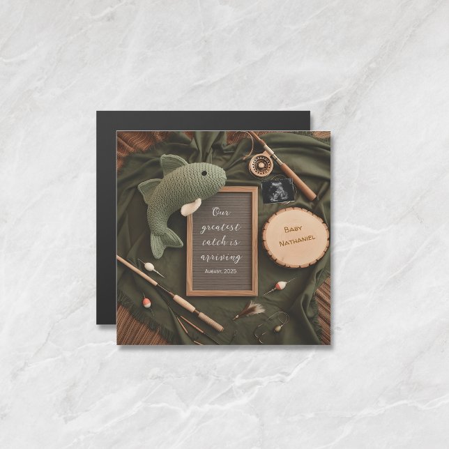 Rustic Fishing dad gift Pregnancy Announcement  (Subido por el creador)