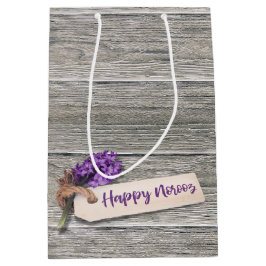Rustic Happy Norooz Hyacinth - Bolsa de regalo med