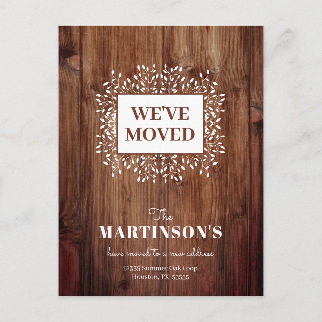 Rustic Hemos movido la dirección cambiar la postal (Anverso)