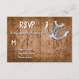 Rustic Horseshoe Afortunado RSVP
