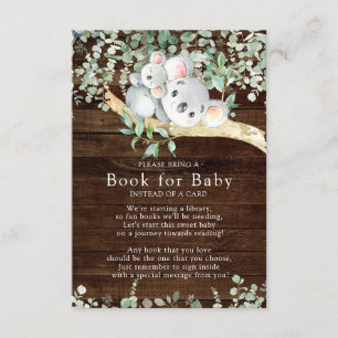 Rustic Koala lleva tarjeta de Baby Shower para beb