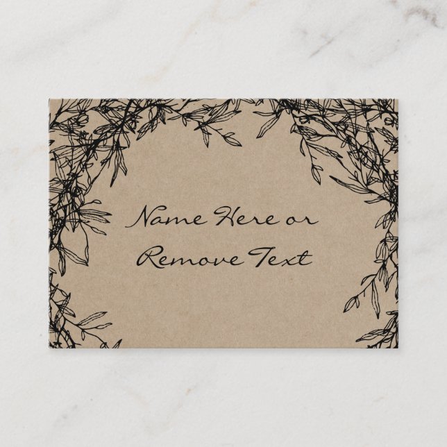 Rustic Kraft da gracias por la tarjeta de la plaza (Anverso)