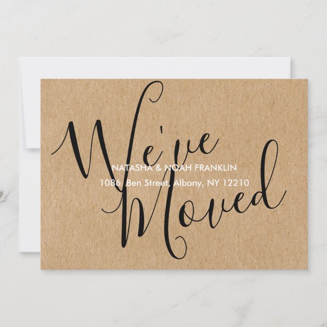 Rustic Kraft Hemos movido nueva dirección de casa (Anverso)