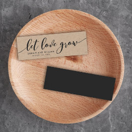 Rustic Kraft Letrero de Boda con Letra Relajada De