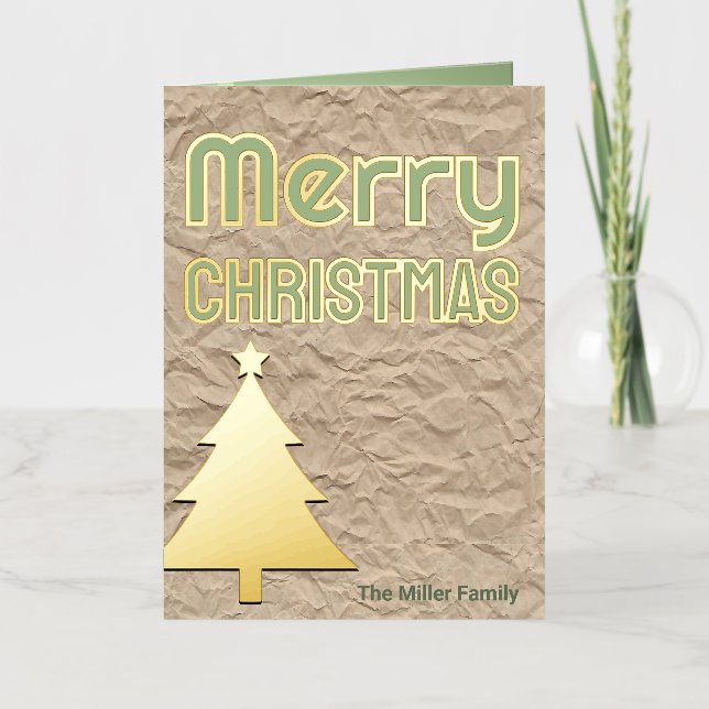 Rustic Kraft Look Folded Non-Photo Green Gold (Anverso)