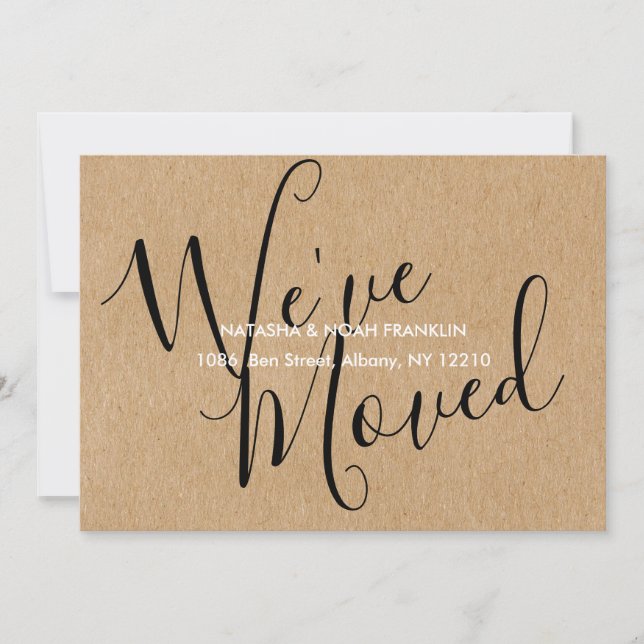 Rustic Kraft Nos Mudamos Nueva Dirección (Anverso)