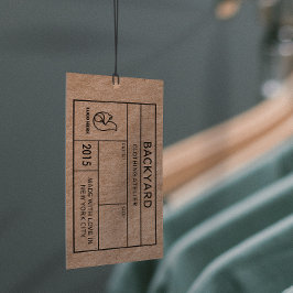 Rustic Kraft Social Media Iconos etiqueta de colga