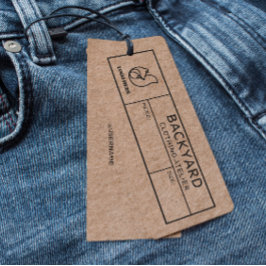 Rustic Kraft Social Media Iconos etiqueta de colga