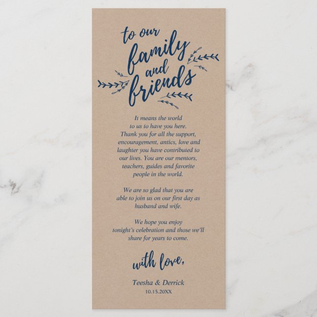 Rustic Kraft Vines, Colocar la tarjeta de agradeci (Anverso)