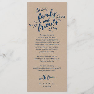 Rustic Kraft Vines, Colocar la tarjeta de agradeci