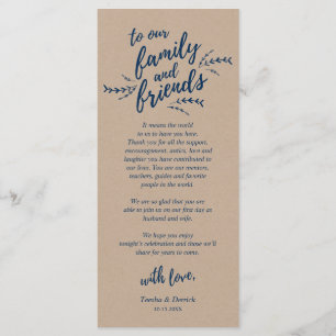 Rustic Kraft Vines, Colocar tarjeta de agradecimie