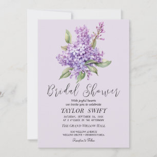 Rustic Lilac   Invitación a ducha de novia Lavende