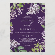 Rustic Lilac | Invitación a la boda púrpura