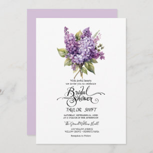 Rustic Lilac   Invitación a la ducha de novia