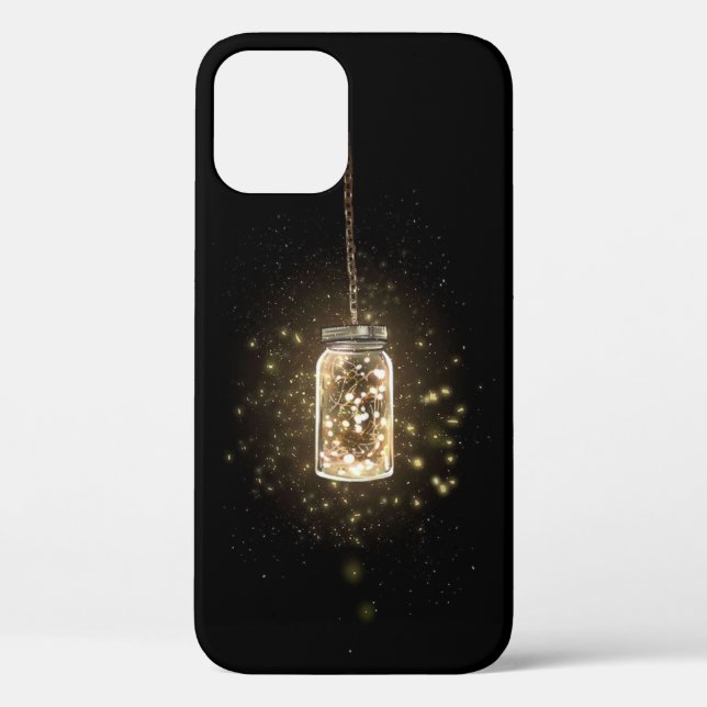 Rustic Mason Jars String ilumina el iPhone Funda M (Reverso )