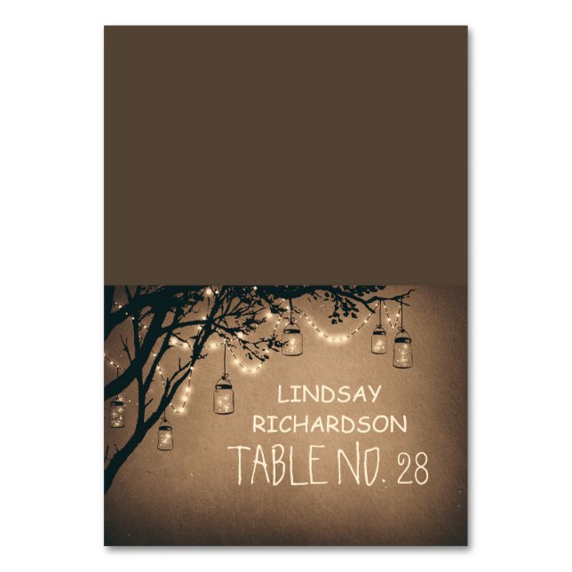 Rustic Mason Jars String ilumina las tarjetas de l (Anverso)