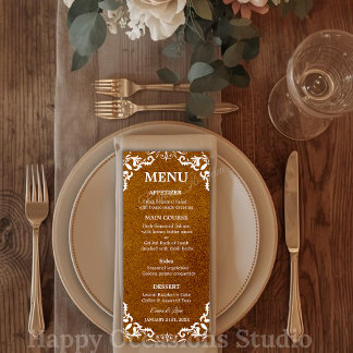 Rustic Mexican Wedding Menu Card