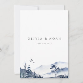 Rustic Mountain Boho Evergreen Guarda La Tarjeta D