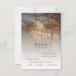 Rustic Otumn Farm Country Fall Wedding RSVP