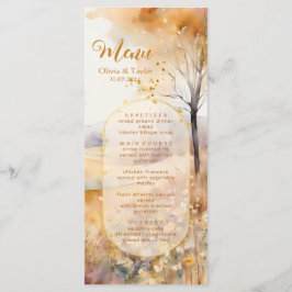 Rustic Otumn Terracotta Earth Tones Boda Menú