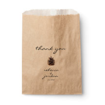 Rustic Pine Cone Gracias Bolsas De Regalo