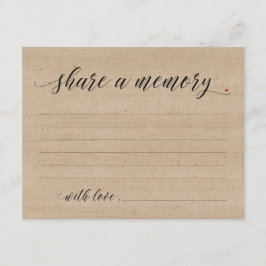 Rustic Share A Memory Sympathy, Tarjeta De Nota Me