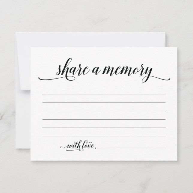 Rustic Share A Memory Sympathy, Tarjeta De Nota Me (Anverso)