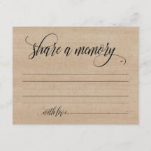 Rustic Share A Memory Sympathy, Tarjeta De Nota Me