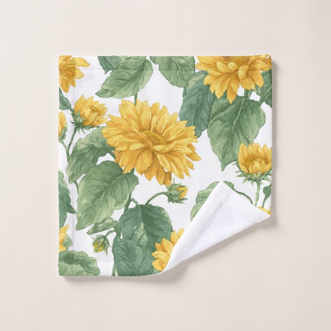 Rustic Sunflower Watercolor Floral (Toallita)