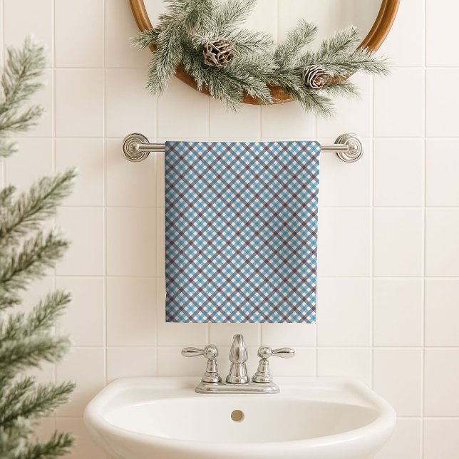 Rustic Tartan Towel Navy Blue Gift for Gentlemen (Rustic Tartan Towel Navy Blue Gift for Gentlemen)