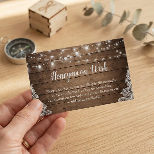 Rustic Twinkle Lights Boda Tarjeta de Fondo para l