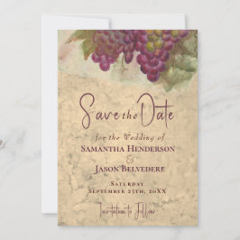 Rustic Vineyard Watercolor Photo Save the Date