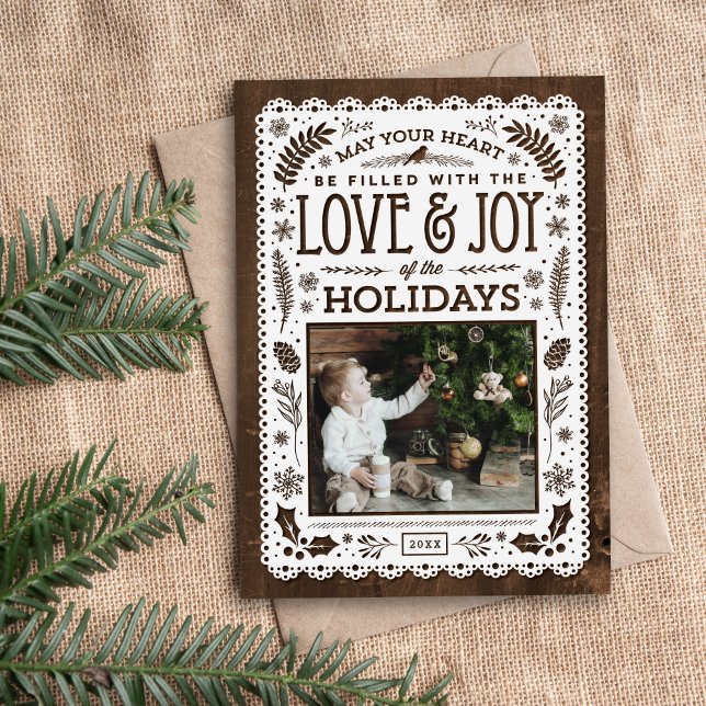 Rustic Winter Woodland Cutout - Tarjeta fotográfic (Subido por el creador)