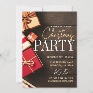 Rustic Wood & Presenta Invitación a la fiesta de N