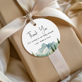 Rustic Woodland Gracias Etiqueta De Favor