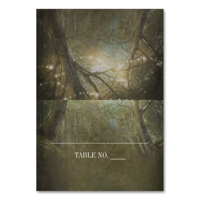 Rustic Woodland ilumina las tarjetas de los lugare (Anverso)