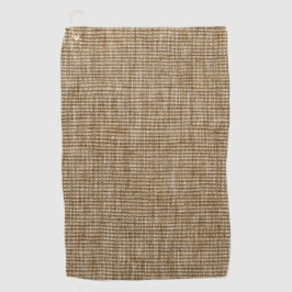 Rústica Burlap Nature Pattern Toalla de golf - Tie