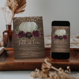 Rústica caída de Borgoña en amor invitación a duch