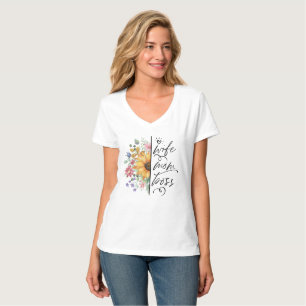 Rústica camiseta de mamá, esposa de girasol