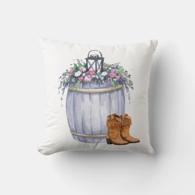 Rústica de casamiento de Cojín decorativo de veran (Anverso)