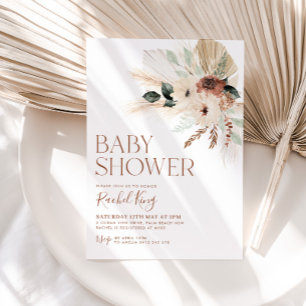 Rústica de la energía floral de la invitación del