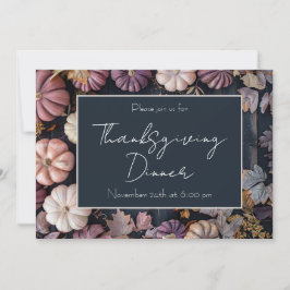 Rústica de la invitación a calabaza de la cena de 