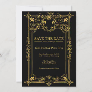 Rústica de oro y negro salva la invitación a la fe