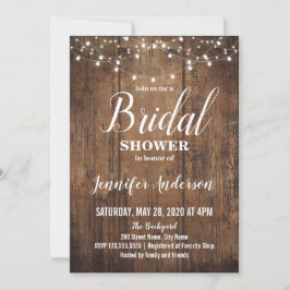 Rústica ducha de novia