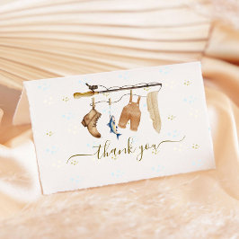 Rústica etiqueta de ropa de bosque bebé gracias