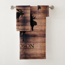 Rústica Familia Madera Nombre Moose